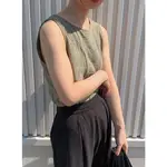 SELECT MOCA RIB SWITCHING RELAX TANK TOP OLIVE