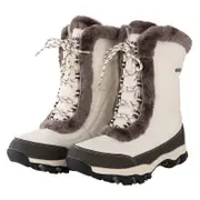 Catzon Womens Winter Snow Boots Plus Velvet Warm Shoes-White