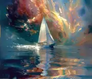 Sailing Art Computer Mouse Pad Gift Boat Lake Ocean Sail