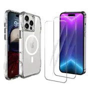 iCoverLover For iPhone 16 Pro Case Compatible with MagSafe + 2X Screen Protector