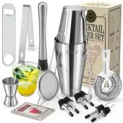 Cocktail Shaker Set, 16 Piece Bartender Kit, Cocktail Shaker, Stainless Steel...