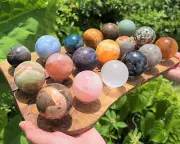 Large Crystal Spheres, 1.5 - 2" Polished Gemstone Spheres (Natural Crystal Ball)