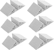 6 Pcs Support Feet for Pet Gate Isolation Fence Gate, Plastic Triangle Reinforcement Fitting Free Standing Dog Gate Fence Panel for Configurable Wood Dog Gate Doggie Guardrail (White)