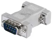 RS-232 DB 9 pin male to female null modem adapter 1136