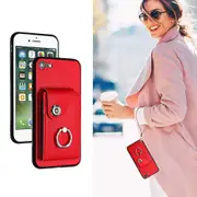 Case for iPhone SE 2022/2020 with Card Holder Cover Durable Kickstand Shockproof Compatible with iPhone SE 2022/2020