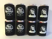 Pabst Blue Ribbon PBR 12 oz Can Bottle Beer Koozie Glow Can Art ~ (8) NEW & F/S