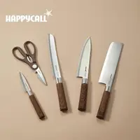 在飛比找momo購物網優惠-【韓國HAPPYCALL】木質紋料理刀具5件組(8吋主廚刀/