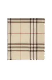 burberry Wide Check Wool Scarf in Alabaster Pink at Nordstrom