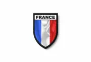 Patch printed shield embroidery border badge souvenir flag france