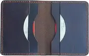 [JJNUSA] Handmade Distressed Men's Minimalist Leather Wallet Card Holder Wallets for Gifts style2 Darkbrown