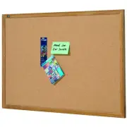 Quartet 180x120cm Corkboard Oak Frame Wall Hanging Pin Board Stationery Brown