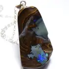 40.75 CT AUSTRALIAN BOULDER OPAL Carved Gemstone Pendant Silver Jewellery Video