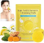 Turmeric Exfoliating Facial Cleansing Pads With Kojic Acid - 60pcs Skincare Face Pads (1PCS)