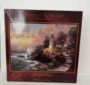 Thomas Kinkade "The Light Of Peace" 500 Oversized Piece Puzzle Lighthouse