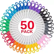 50 Pack Kids Scissors 5" Scissors Bulk School Blunt Tip Scissors Kids Student