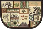 Demissle Fireplace Hearth Rug Fireplace Mats Cabin Southwestern Fireproof Fire Resistant Rug for Wood Stove Floor for Kitchen Indoor Outdoor(24 x 36 Inch,Rustic)