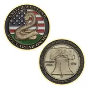 "United We stand" "Don't Tread On Me" Challenge Coin Makes an Excellent Gift!
