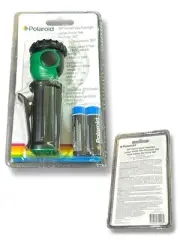 Polaroid 360 Swivel Head Clip On Emergency Flashlight Green w Batteries New
