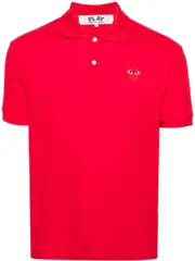 [COMME des GARCONS PLAY] Single Red Emb Polo Tee Men