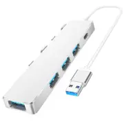 Usb 3.0 Type-C + 4-Port Hub For Laptop Expansion