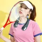 Portable Neck Fan USB Rechargeable Neckband Bladeless Air Cooler 3Speed WS
