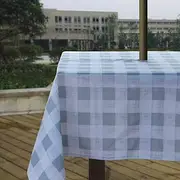 Spring/Summer Wrinkle-Free Waterproof Outdoor Tablecloth with Umbrella Hole and Zipper,60-Inch-by-102 Rectangle