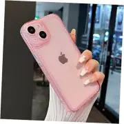 Designed for iPhone 13 6.1 inch,Sparkly Cute Clear Case for Women Pink