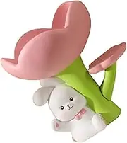 COMNESTBI Cute Rabbit Key Bowl Decorative Storage Holder for Keys and Jewelry Multi Functional Flower Design Organizer for Entryway and Desktop Decor