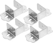 DOITOOL Bunk Bed Frame Brackets 4pcs Bed Rail Fittings Steel Bed Frame Holder u Shape Bracket Adjustable Bed Headboard Brackets