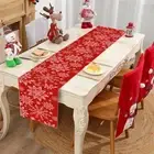180*35cm Christmas Table Runner Cover Cloth Xmas Party Tablecloth Decors Dining