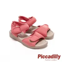 在飛比找momo購物網優惠-【piccadilly】寬帶可調整素面彈性休閒 坡跟涼鞋(粉