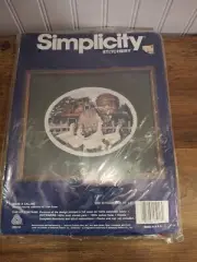 New Vintage Simplicity Stitchery Embroidery Kit Gone A Calling Geese Country