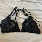 savage x fenty Womens Boutique bondage Front Close Bralette Caviar Black M