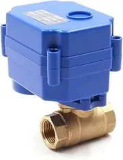 Brass Motorized Ball Valve DN10 Motorized 2-Way Brass Electric 2-Wire with Full Port AC/DC/ADC 220V 9-24V 1Pcs (Size : DN10, Color : DC12V_CR02) (Color : Dc24v-cr03, Size : DN10) (Color : Dc12vcr04,