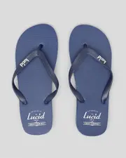 [Lucid] Lucid Men's Wedge Flip Flops Slippers in Blue Size 13 13 Blue