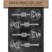 Dress My Cupcake DMCH055 Chocolate Candy Mold Scare Crow Lollipop Halloween