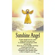 Thoughtful Little Angel Card Sunshine 688 and Angel Pin with Austrian Crystals
