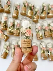 10 pcs Wedding Favors Personalized Wedding Favor Tags Glass dome, Cloche dome