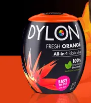 DYLON Fabric Machine Dye Pod FRESH ORANGE 350g Cotton Wool - Natural Fibres