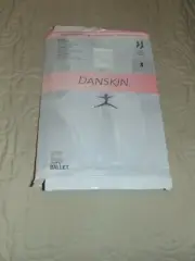 NEW DANSKIN GIRLS FOOTED WHITE TIGHTS - SIZE SMALL - FREE SHIPPING