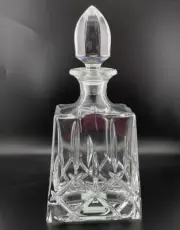 GORHAM CRYSTAL LADY ANNE WHISKEY DECANTER CZECH REPUBLIC HEAVY BAR PUB A1