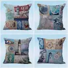4pcs couch with pillows cushion covers sailing beach turtle