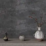 Dark Grey Concrete Wallpaper Peel and Stick Wallpaper Textured Cement Concret...