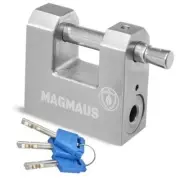 RTL50 Heavy Duty Lock for Shipping Container - 50 mm Silver 1 Pack - 3 Keys