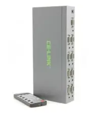 New 4x4 VGA Matrix Video Switch Splitter with Audio with / IR Remote HD 1080P E