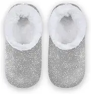 [Caihoyu] House Slippers for Kids Coral Fleece Anti-Slip Rubber Sole Lightweight House Shoes Hotel Travel Bedroom Airplane Party
