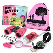 Kids Explorer Kit - Adventure Kit for Kids, Outdoor Explorer Kit with Pink