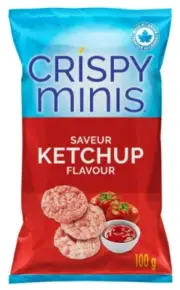 Quaker Crispy Minis Ketchup Flavor Brown Rice Chips, 100g
