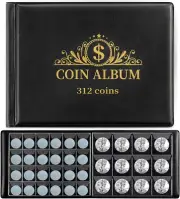 Coin Collection Holder Album for Collectors, 312 Pockets Coin Collection Book Su