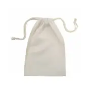 50 x PREMIUM Calico Drawstring Tote Bags - 20cm x 30cm - 100% Cotton - medium